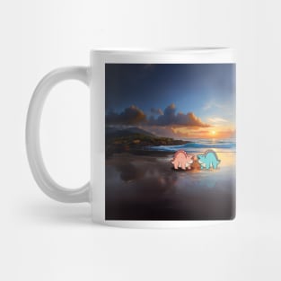 Couple Stegosaurus,  beach, Dino lovers, Dinosaur Mug